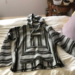 Hooded beach poncho